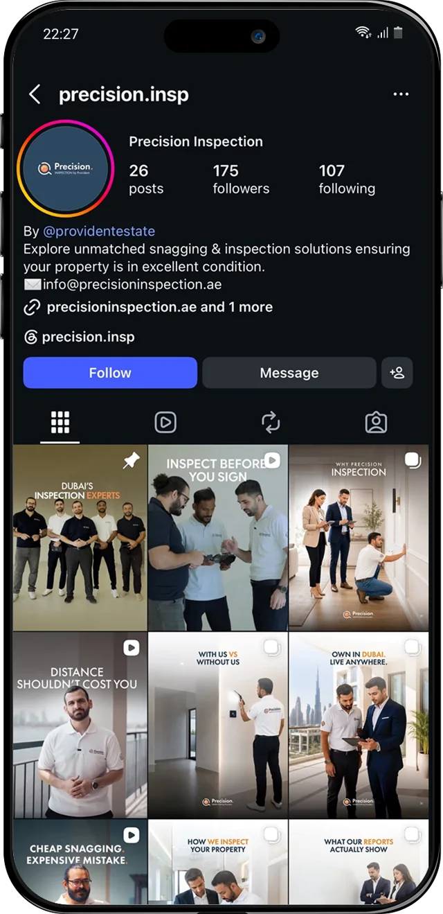 @precision.insp Instagram page